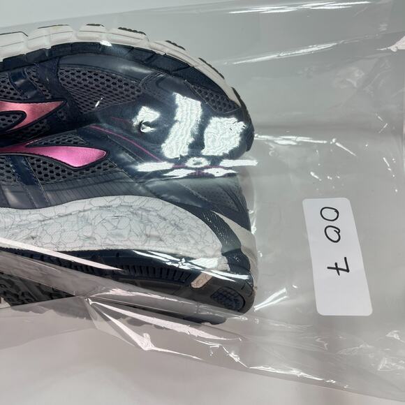 BROOKS Addiction 12 Navy Purple Lace Up Low Running Shoes Women's Size 11 - Picture 11 of 11